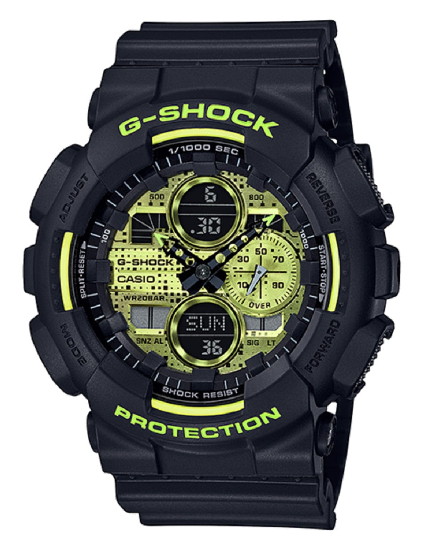 Casio G shock GA 140DC 1A Digital Analog Rubber Strap Watch For Men