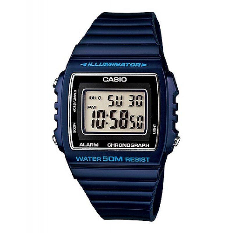 Casio W 215h 2a Navy Blue Resin Strap Watch For Men And