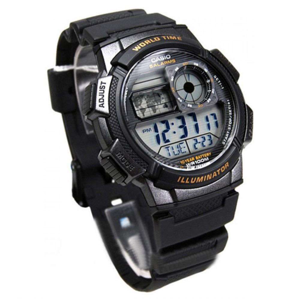 Casio AE 1000W 1A Black Resin Strap Watch