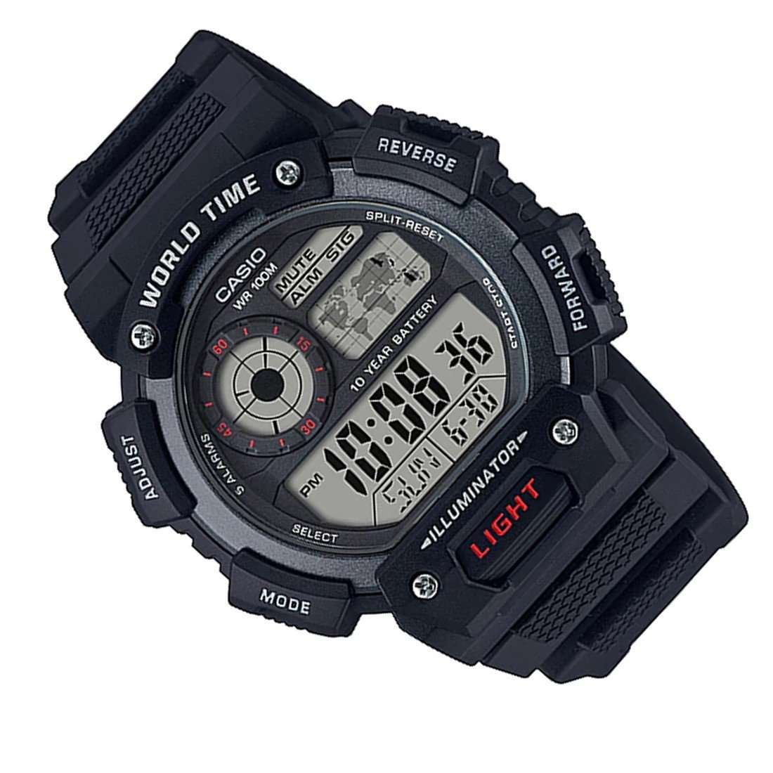 Casio AE 1400WH 1AVDF Black Resin Watch for Men Watch