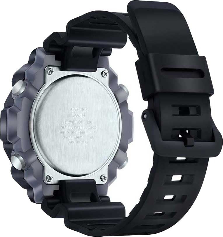 Casio men's black resin strap online watch