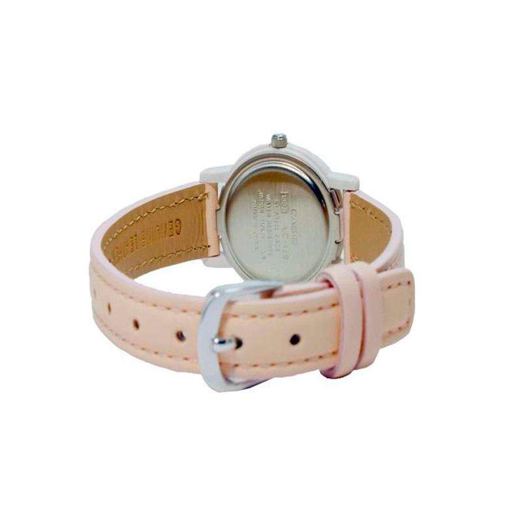 Casio Analog LQ-139L-4B2 Peach Leather Strap Women's Watch-Watch Portal Philippines