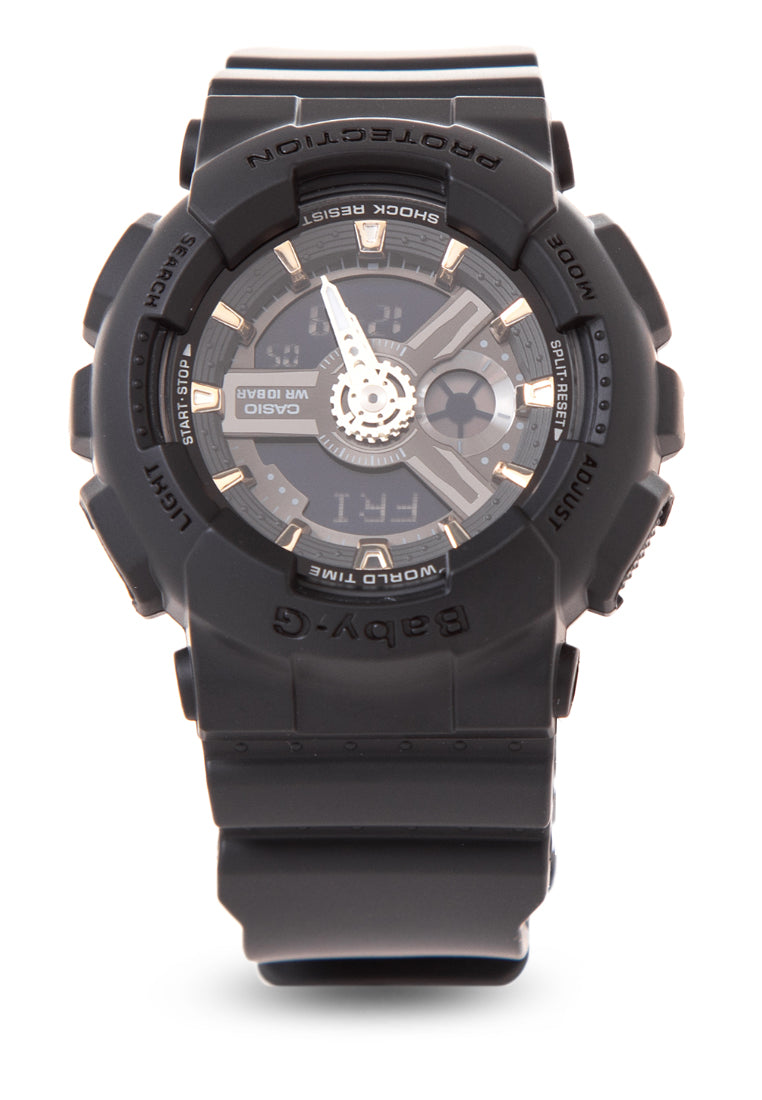 Casio Baby-g BA-110GA-1A Digital Analog Rubber Strap Watch For Women-Watch Portal Philippines