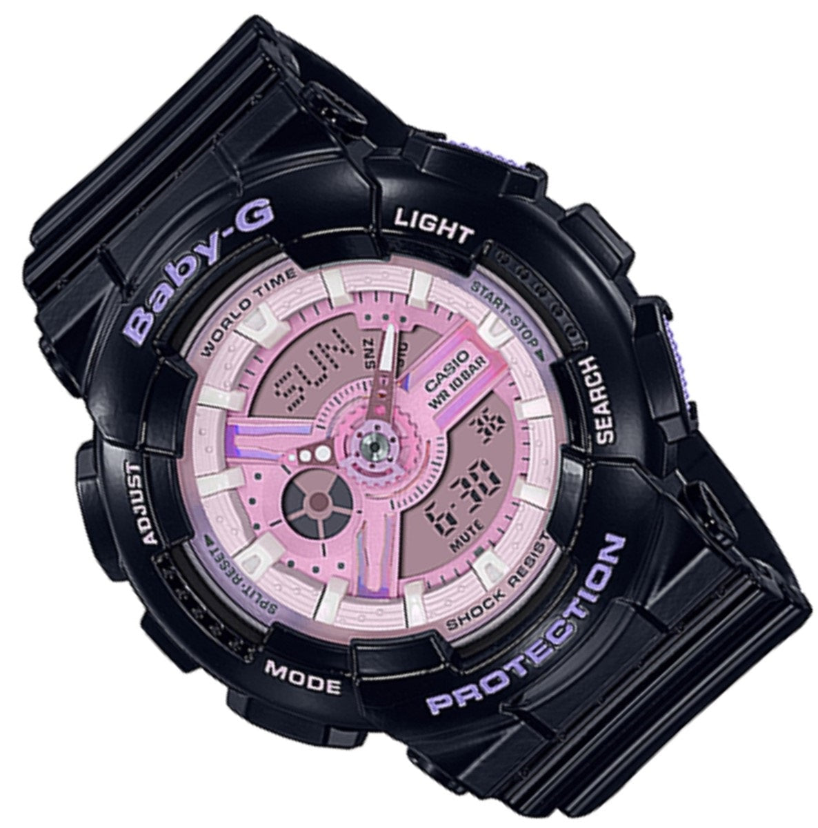 Casio Baby-g BA-110PL-1ADR Digital Analog Rubber Strap Watch For Women-Watch Portal Philippines