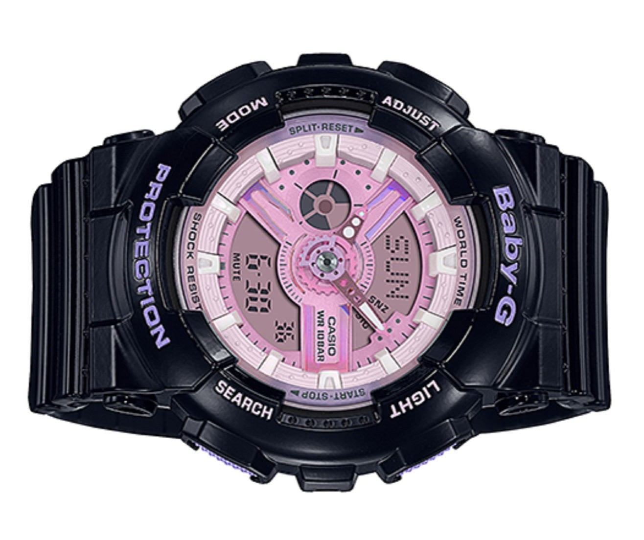 Casio Baby-g BA-110PL-1ADR Digital Analog Rubber Strap Watch For Women-Watch Portal Philippines