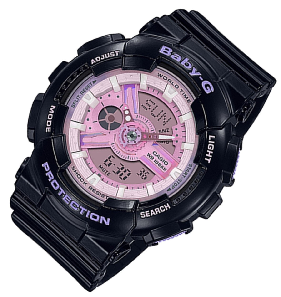 Casio Baby-g BA-110PL-1ADR Digital Analog Rubber Strap Watch For Women-Watch Portal Philippines