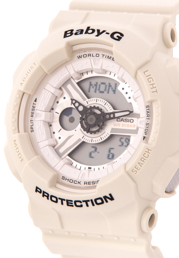 Casio Baby-g BA-110PP-7A Digital Analog Rubber Strap Watch For Women-Watch Portal Philippines