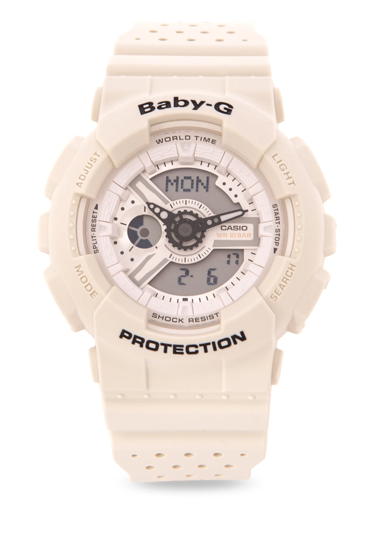 Casio Baby-g BA-110PP-7A Digital Analog Rubber Strap Watch For Women-Watch Portal Philippines