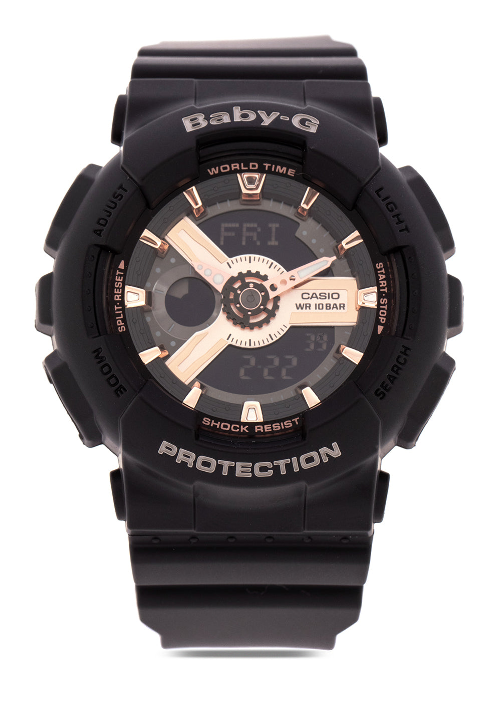 Casio Baby-g BA-110RG-1A Digital Analog Rubber Strap Watch For Women-Watch Portal Philippines