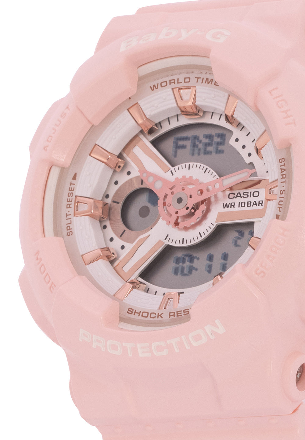 Casio Baby-g BA-110RG-4A Digital Analog Rubber Strap Watch For Women-Watch Portal Philippines