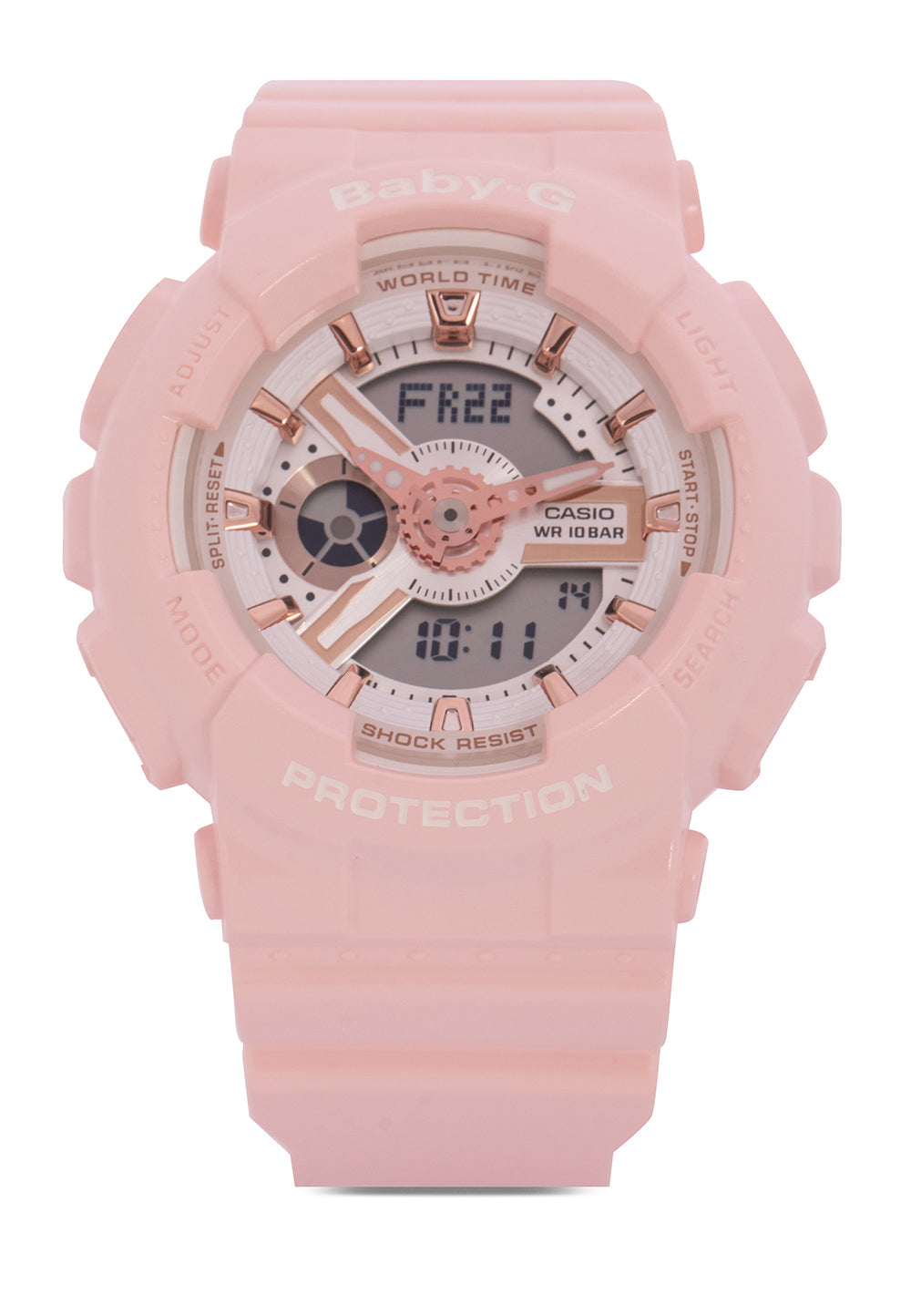 Casio Baby-g BA-110RG-4A Digital Analog Rubber Strap Watch For Women-Watch Portal Philippines