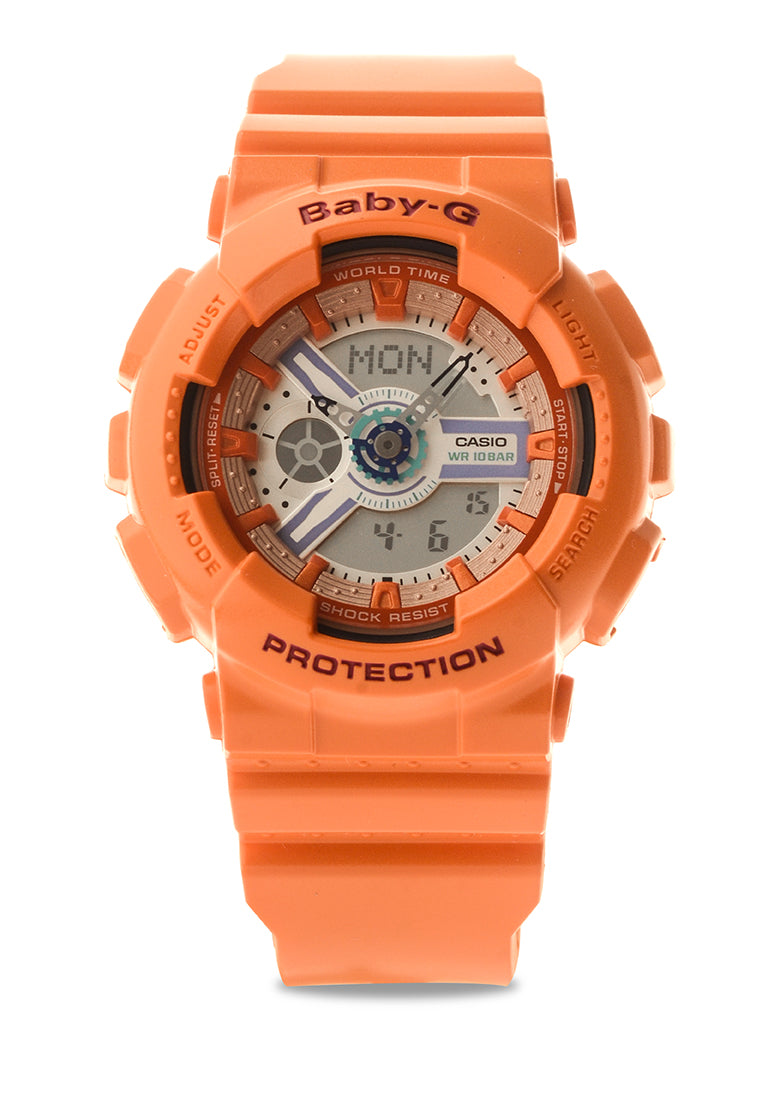 Casio Baby-g BA-110SN-4A Digital Analog Rubber Strap Watch For Women-Watch Portal Philippines