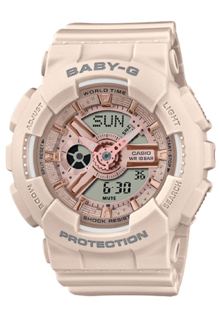 Casio Baby g BA 110XCP 4A Digital Analog Rubber Strap Watch For Women