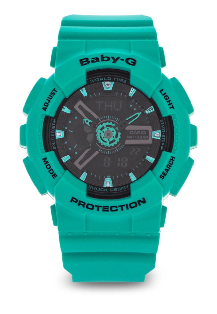 Casio Baby-g BA-111-3A Digital Analog Rubber Strap Watch For Women-Watch Portal Philippines