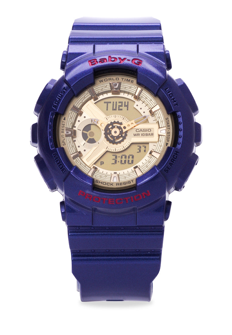 Casio Baby-g BA-111GGC-2A Digital Analog Rubber Strap Watch For Women-Watch Portal Philippines