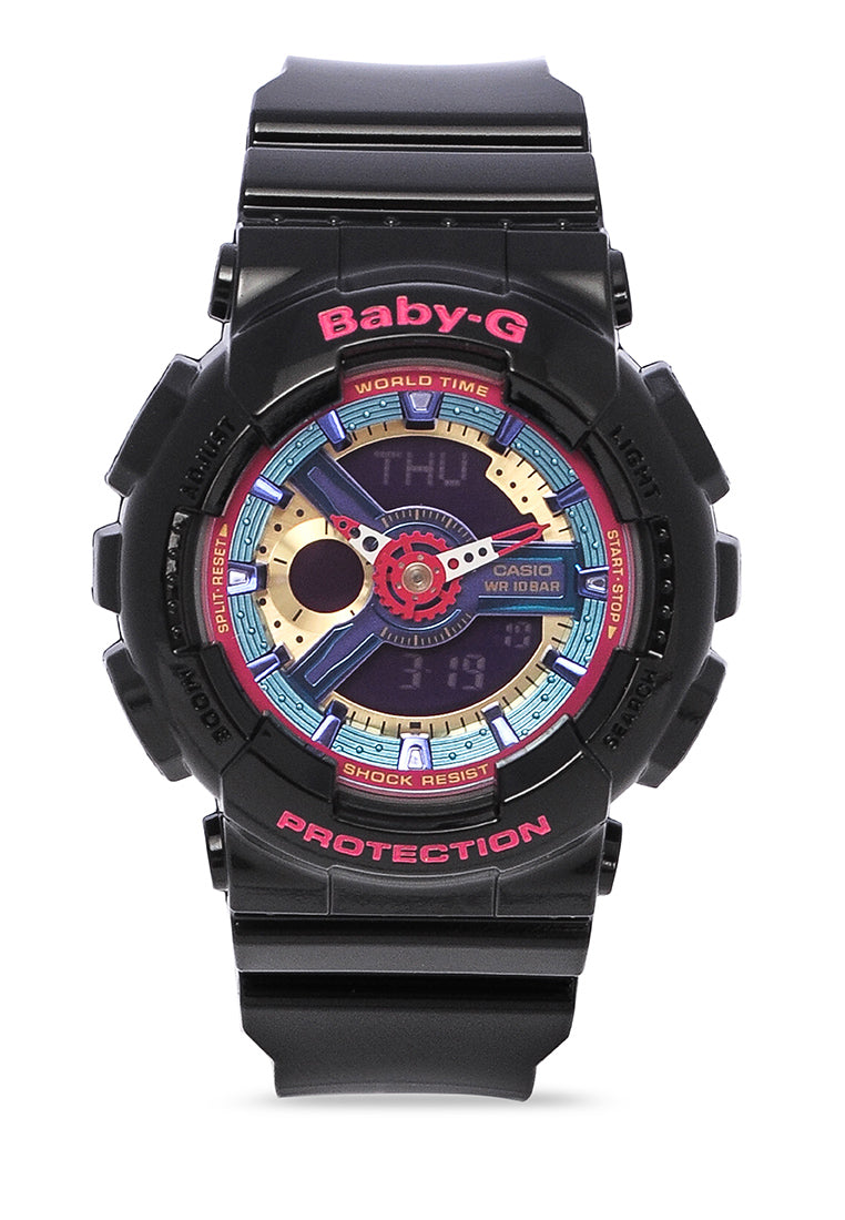 Casio Baby-g BA-112-1A Digital Analog Rubber Strap Watch For Women-Watch Portal Philippines