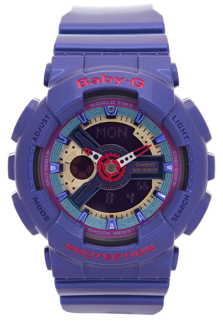 Casio Baby-g BA-112-2A Digital Analog Rubber Strap Watch For Women-Watch Portal Philippines