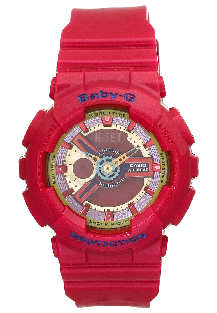 Casio Baby-g BA-112-4A Digital Analog Rubber Strap Watch For Women-Watch Portal Philippines