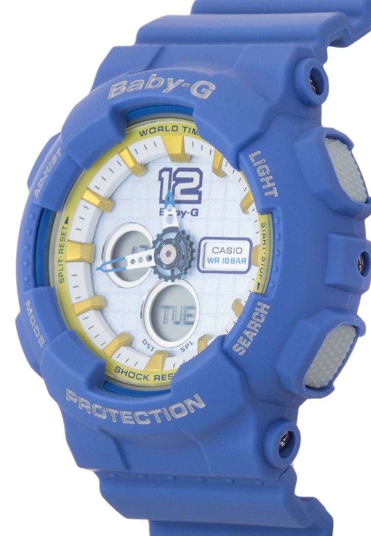 Casio Baby-g BA-120-2BDR Digital Analog Rubber Strap Watch For Women-Watch Portal Philippines