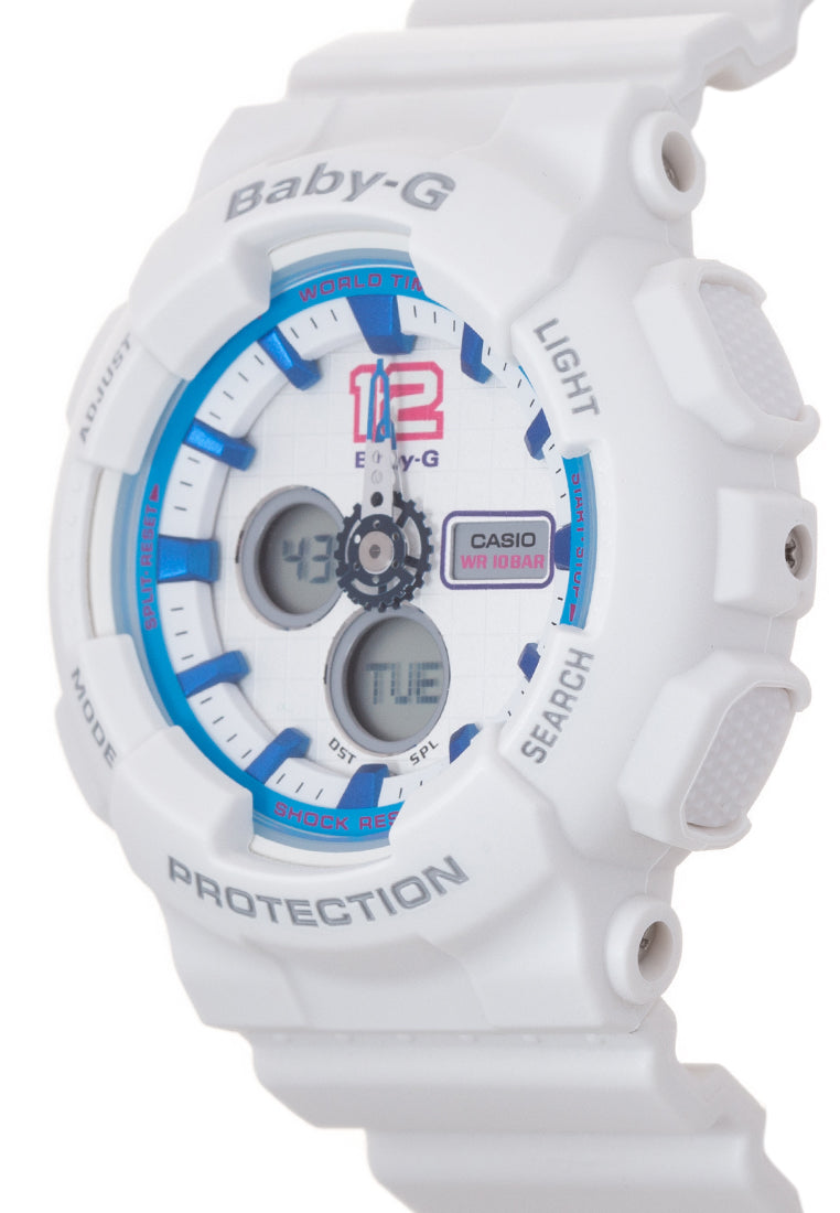 Casio Baby-g BA-120-7BDR Digital Analog Rubber Strap Watch For Women-Watch Portal Philippines