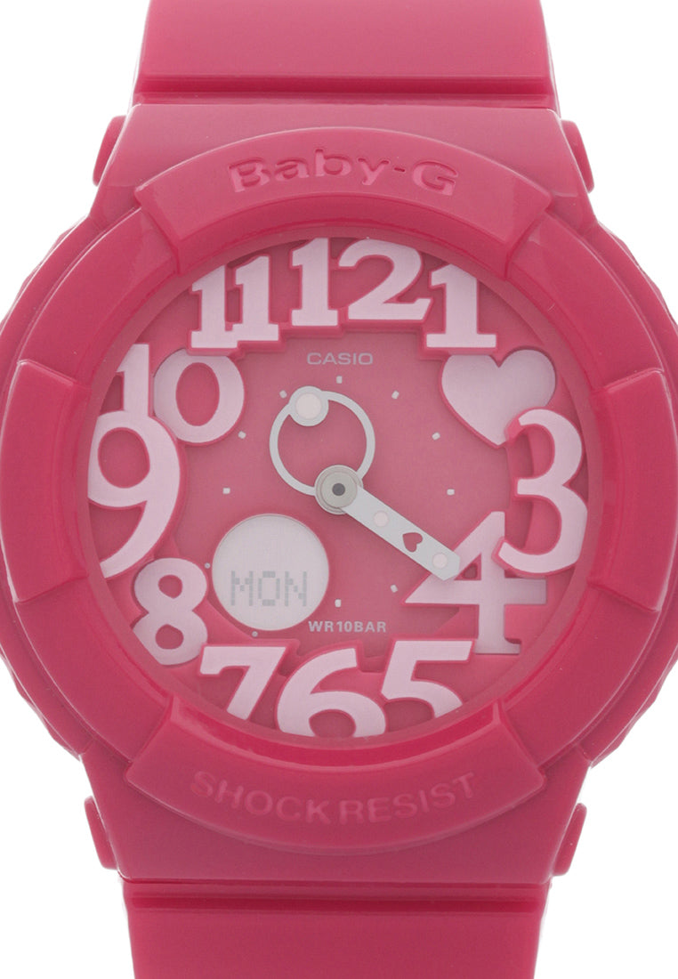 Casio Baby-g BGA-130-4BDR Digital Analog Rubber Strap Watch For Women-Watch Portal Philippines