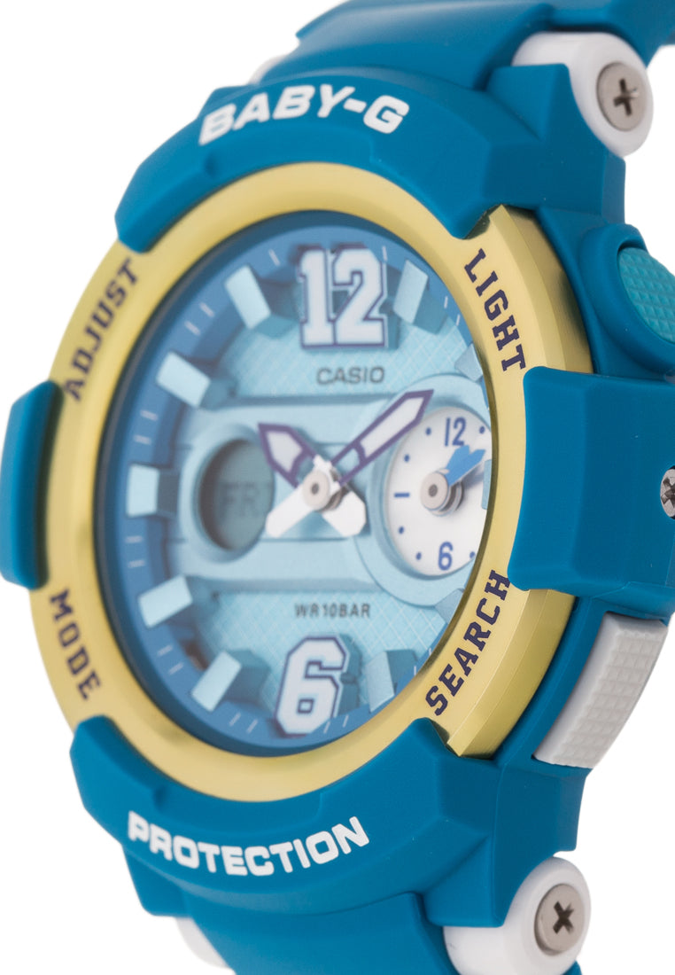 Casio Baby g BGA 210 2BDR Digital Analog Rubber Strap Watch For Women