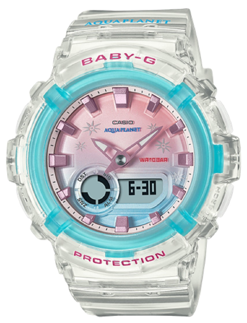 Casio Baby-g BGA-280AP-7A Digital Analog Rubber Strap Watch For Women-Watch Portal Philippines