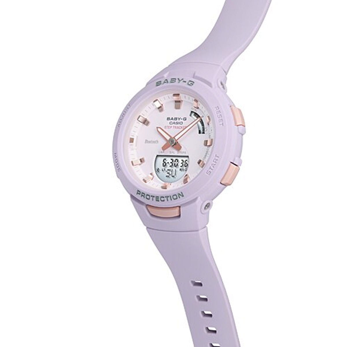 Casio Baby-g BSA-B100-4A2 Bluetooth Digital Analog Rubber Strap Watch For Women-Watch Portal Philippines