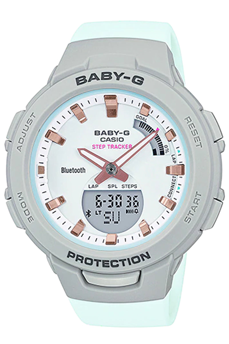 Casio Baby-g BSA-B100MC-8A Bluetooth Digital Analog Rubber Strap Watch For Women-Watch Portal Philippines