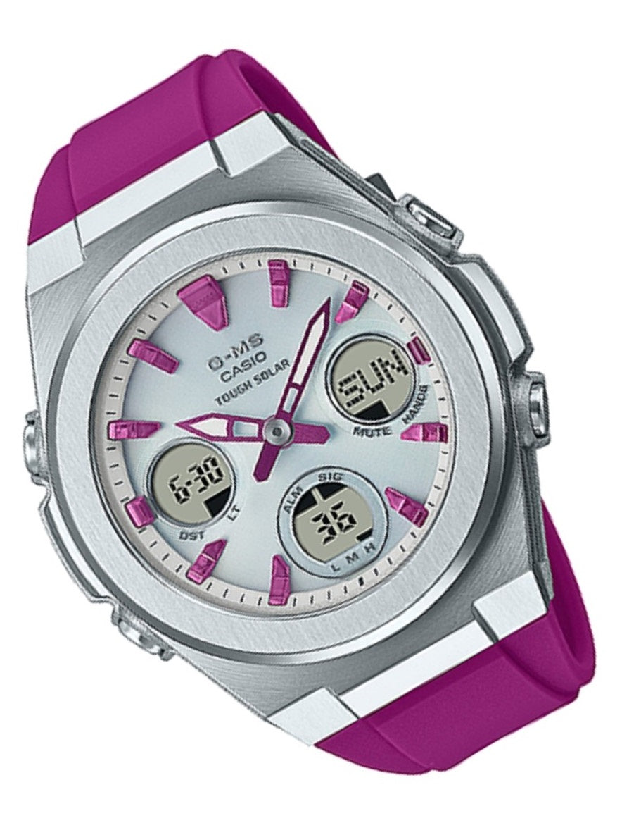 Casio Baby-g MSG-S600-4A Solar Digital Analog Rubber Strap Watch For Women-Watch Portal Philippines