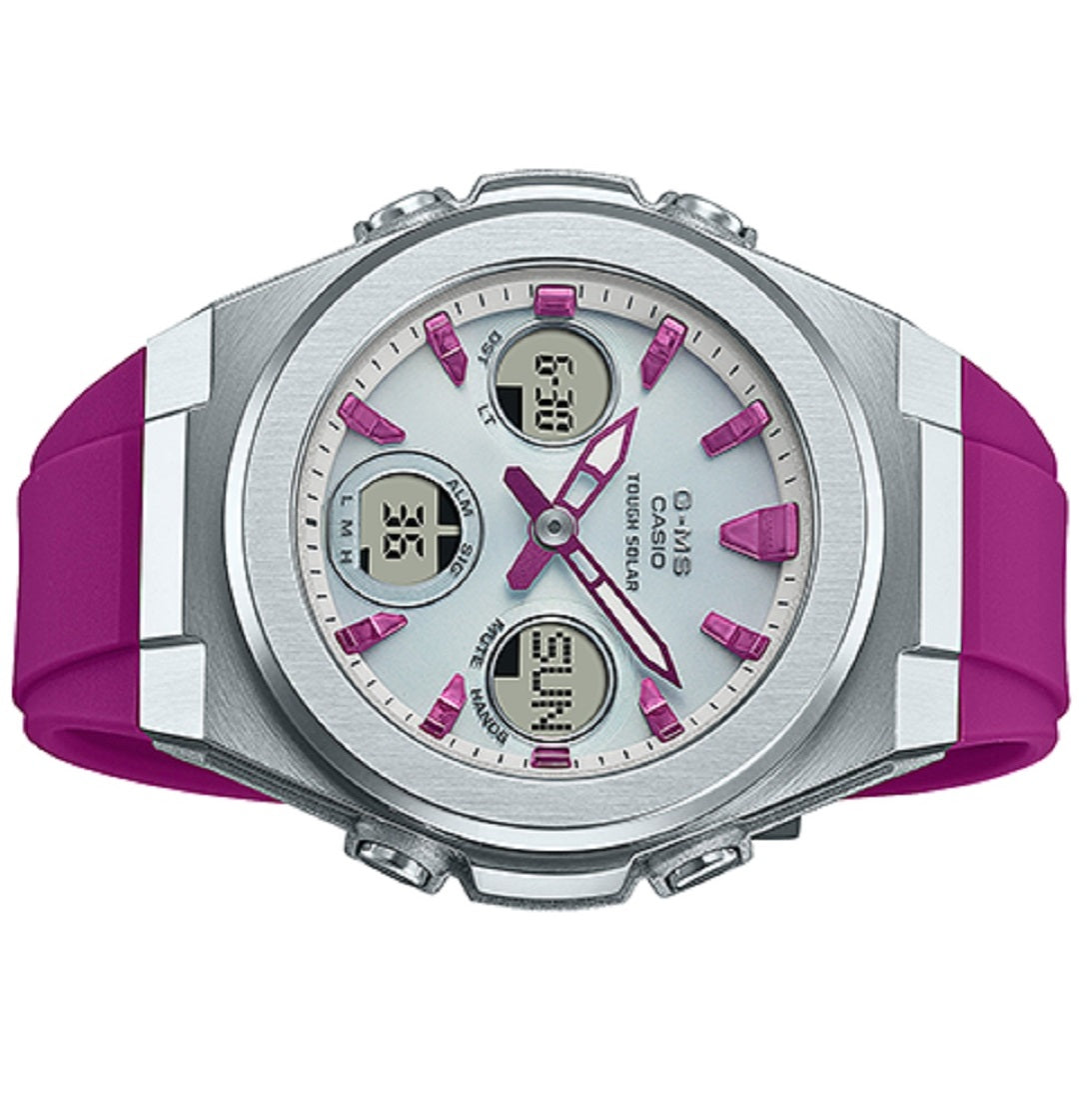 Casio Baby-g MSG-S600-4A Solar Digital Analog Rubber Strap Watch For Women-Watch Portal Philippines