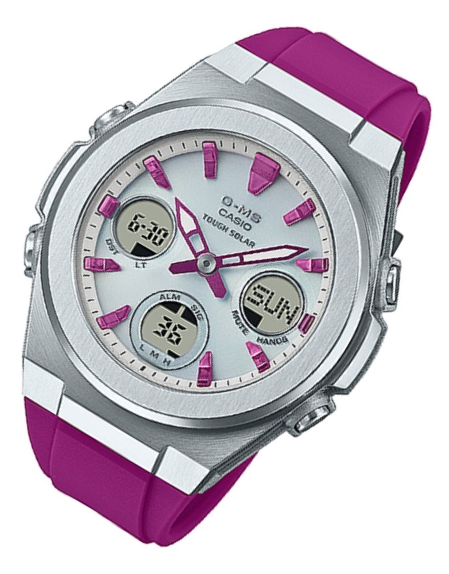 Casio Baby-g MSG-S600-4A Solar Digital Analog Rubber Strap Watch For Women-Watch Portal Philippines