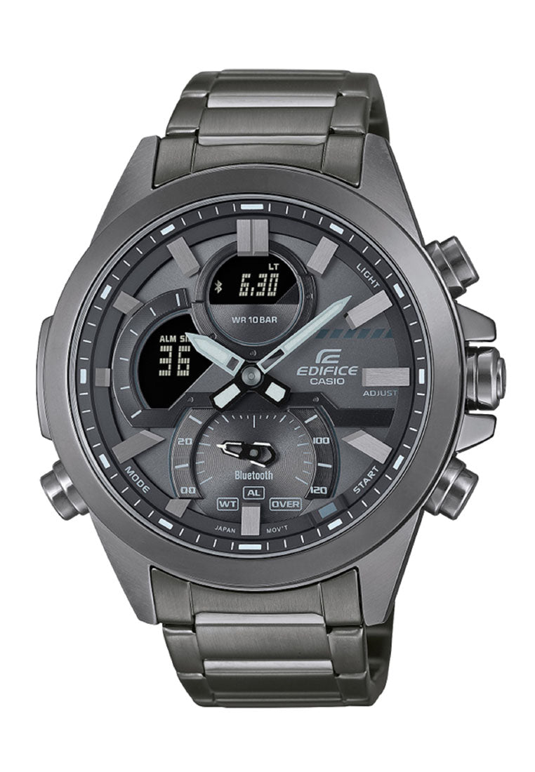 Casio ECB-30DC-1B Digital Analog Stainless Steel Strap Watch for Men-Watch Portal Philippines