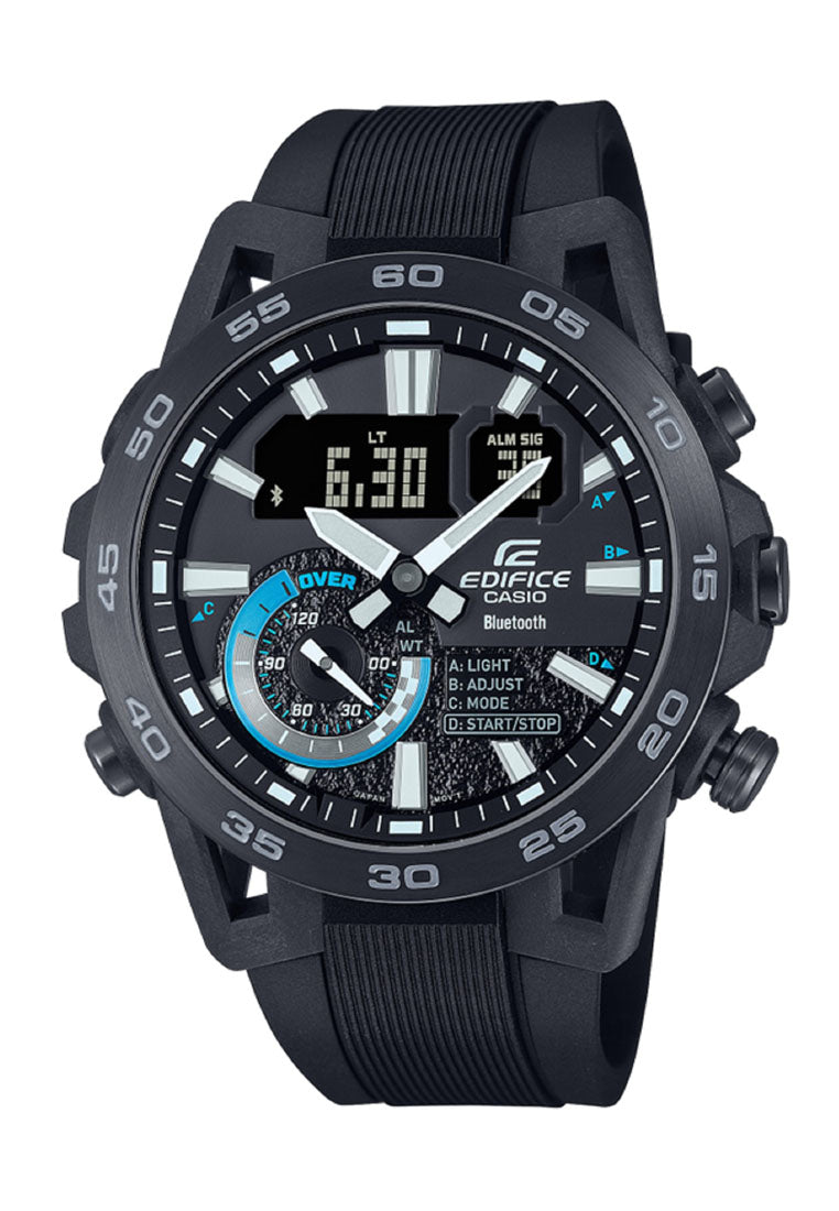 Casio ECB-40PB-1A Digital Analog Rubber Strap Watch for Men-Watch Portal Philippines