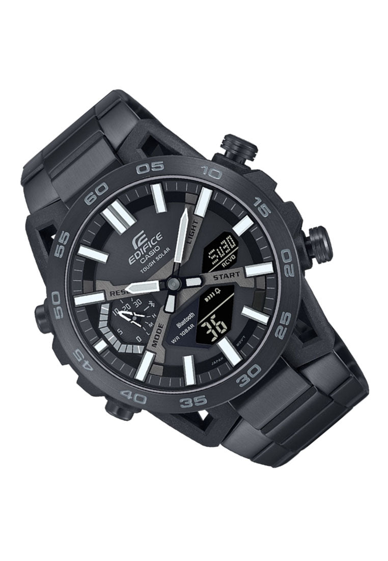 Casio Edifice ECB-2000DC-1B Digital Analog Stainless Steel Strap Solar Watch For Men-Watch Portal Philippines