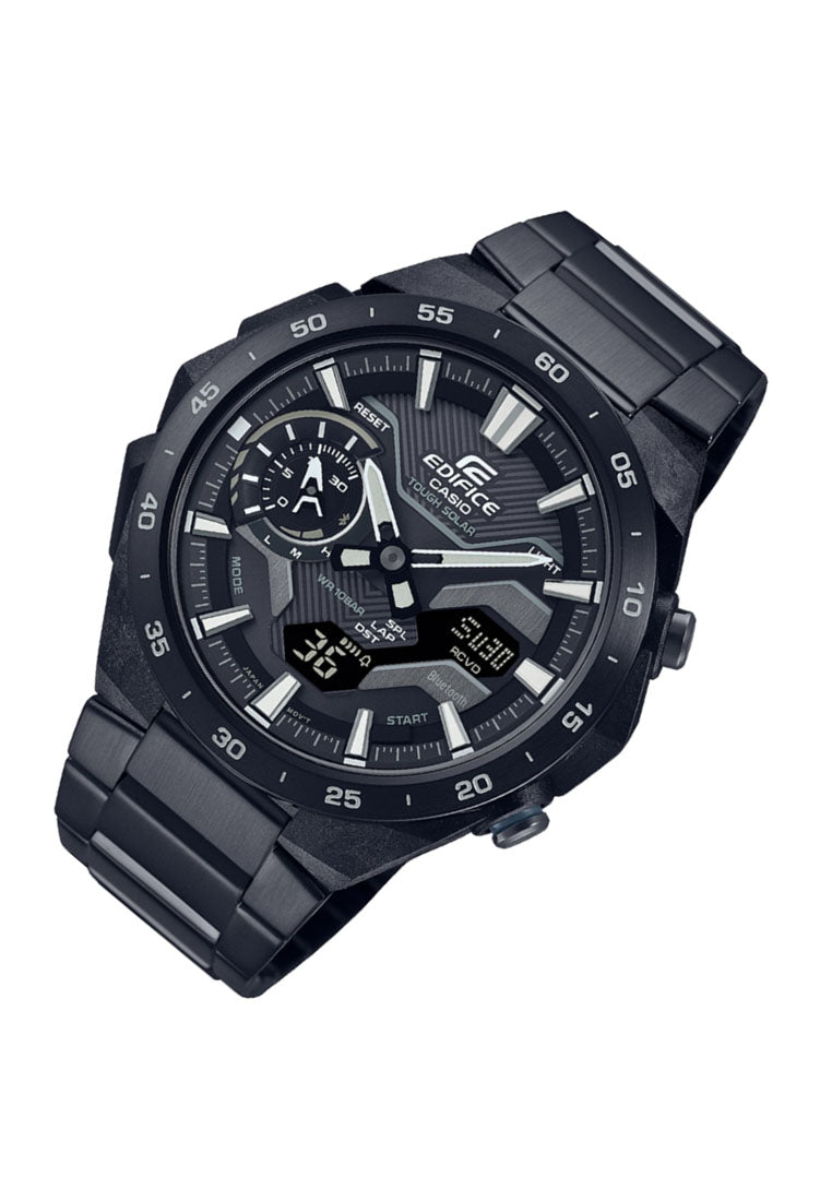 Casio Edifice ECB-2200DC-1A Analog Stainless Steel Strap Bluetooth Solar Watch For Men-Watch Portal Philippines