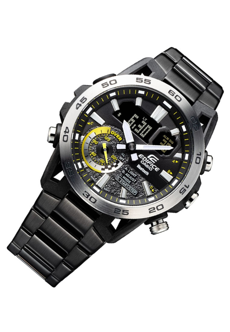 Casio Edifice ECB-40DC-1A Digital Analog Bluetooth Stainless Steel Strap Watch For Men-Watch Portal Philippines