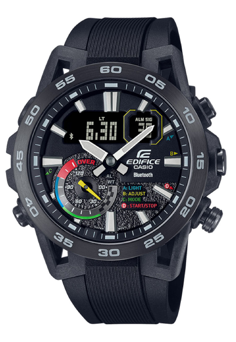 Casio Edifice ECB 40MP 1A Digital Analog Bluetooth Rubber Strap Watch