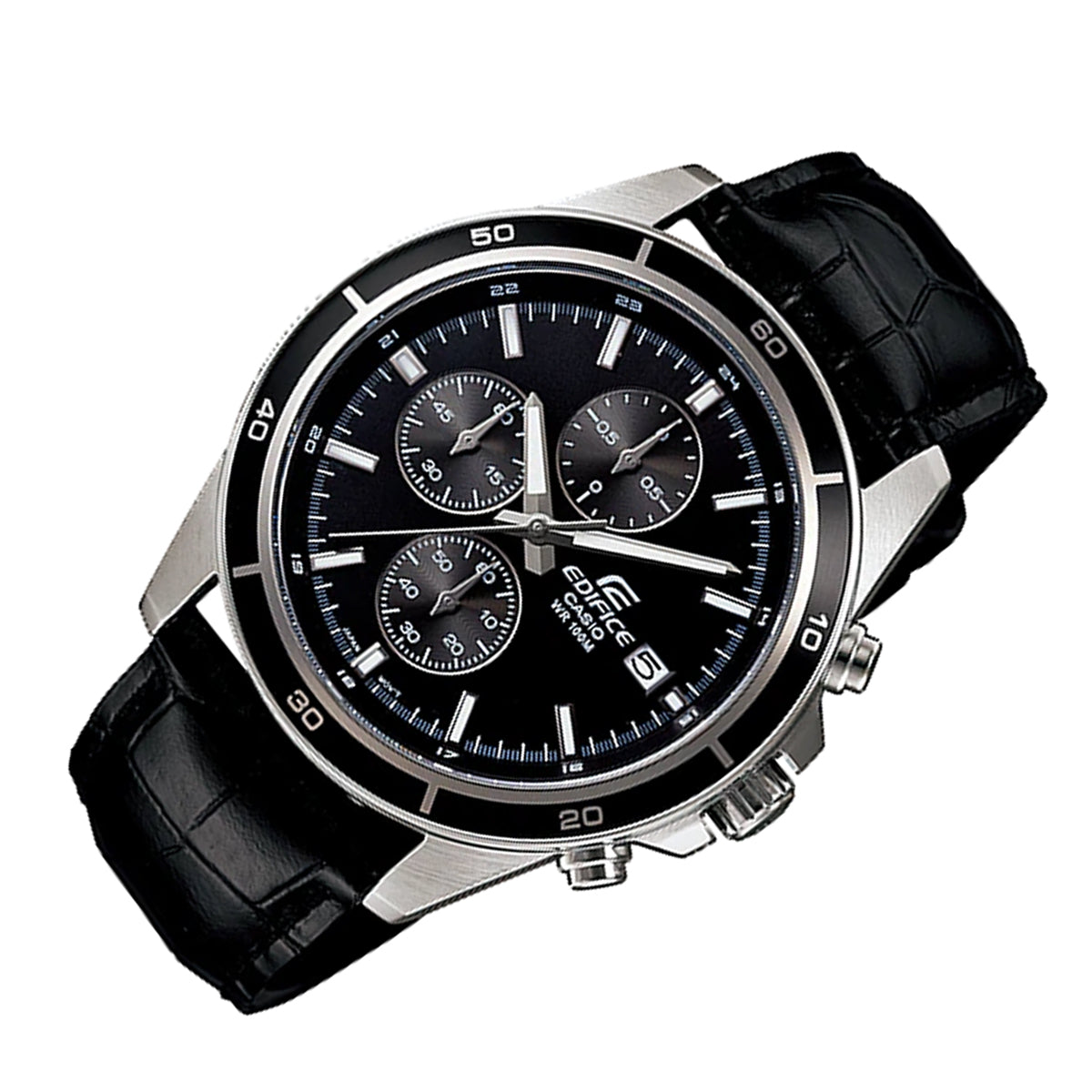 Casio Edifice EFR-526L-1A Chronograph Leather Strap Watch For Men-Watch Portal Philippines