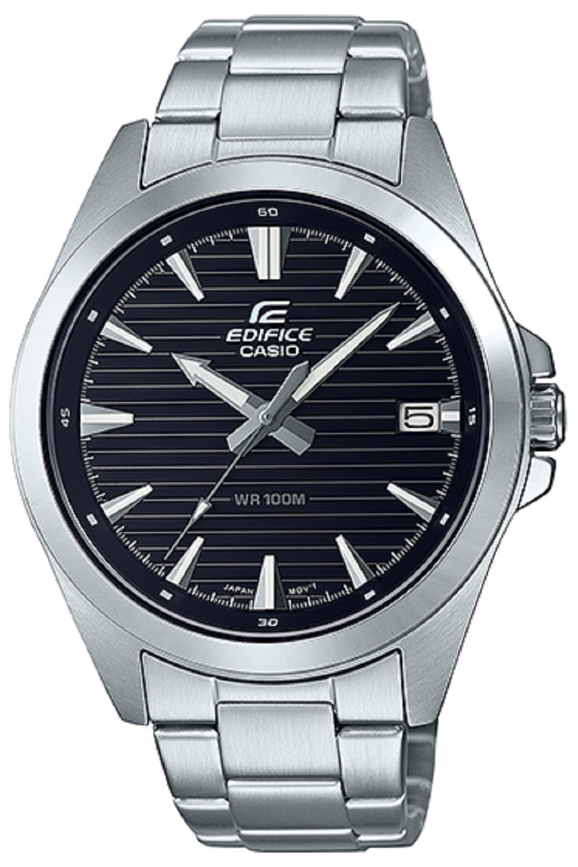 Casio Edifice EFV-140D-1A Analog Stainless Steel Strap Watch For Men-Watch Portal Philippines