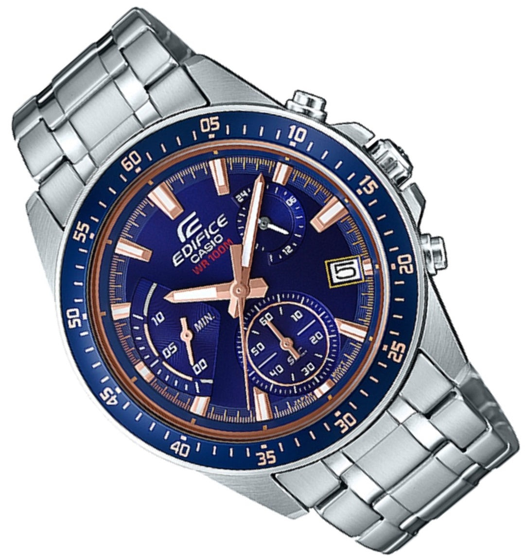 Casio Edifice EFV-540D-2A Chronograph Stainless Steel Strap Watch For Men-Watch Portal Philippines
