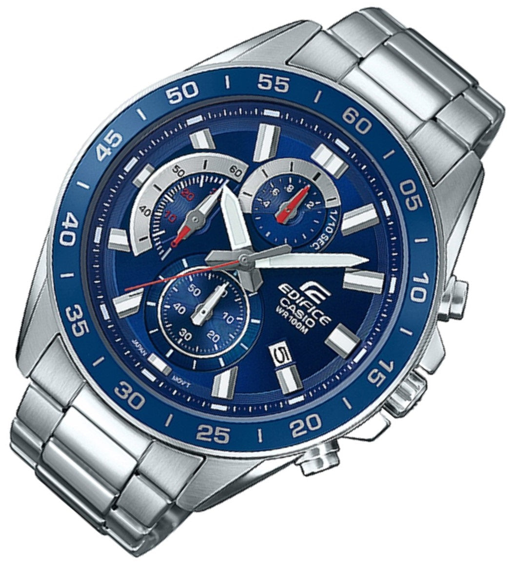 Casio Edifice EFV-550D-2A Chronograph Stainless Steel Strap Watch For Men-Watch Portal Philippines