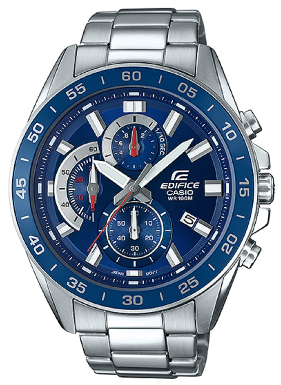 Casio Edifice EFV-550D-2A Chronograph Stainless Steel Strap Watch For Men-Watch Portal Philippines