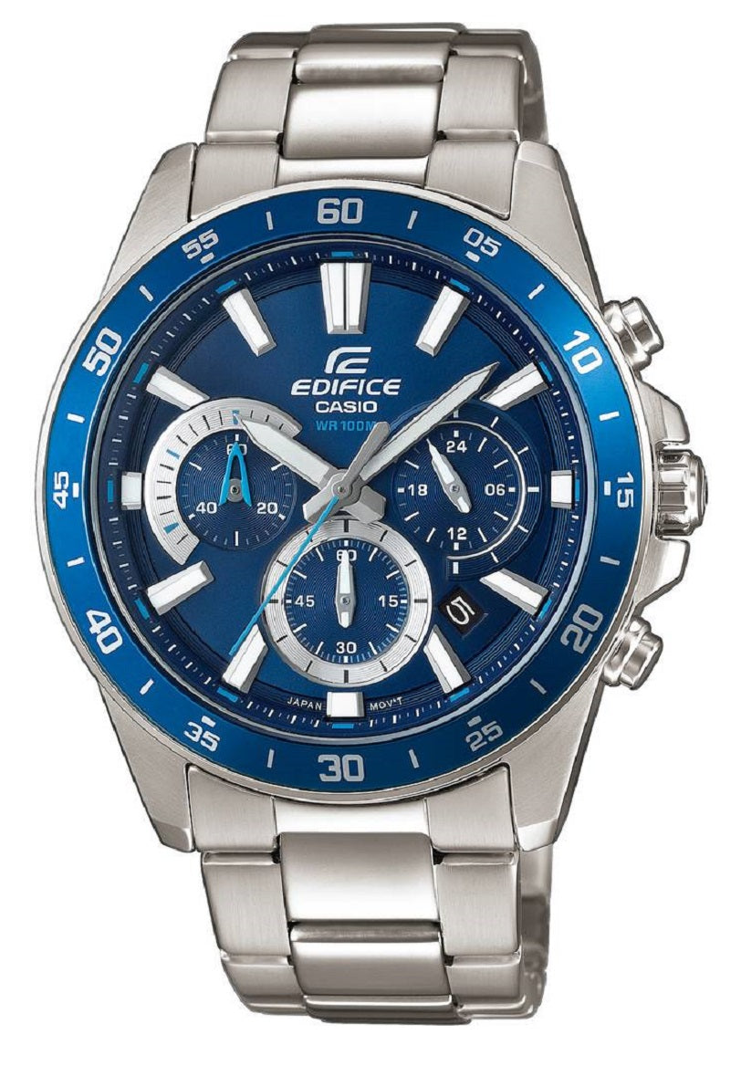 Casio Edifice EFV-570D-2A Chronograph Stainless Steel Strap Watch For Men-Watch Portal Philippines