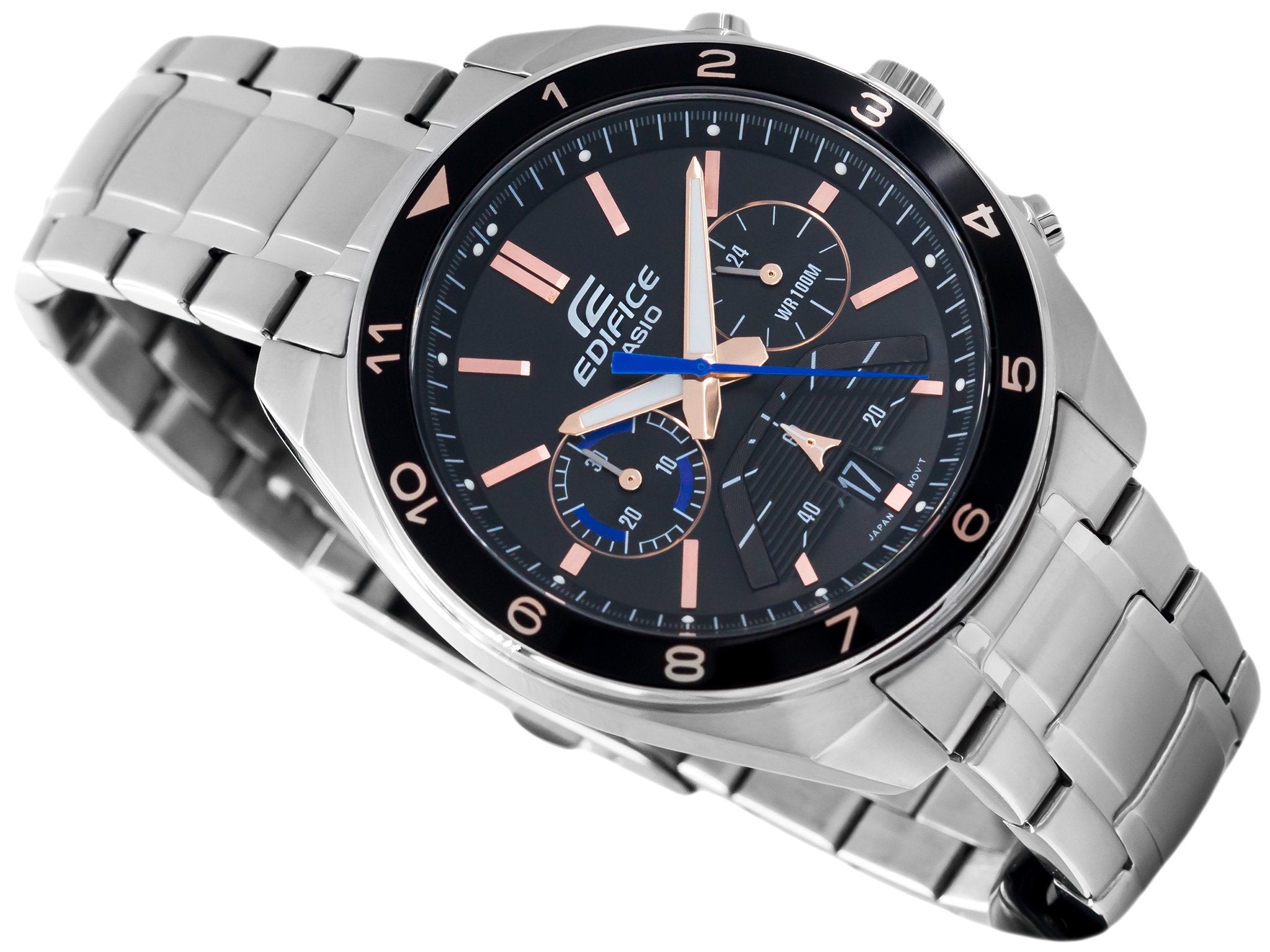 Casio Edifice EFV-590D-1A Chronograph Stainless Steel Strap Watch For Men-Watch Portal Philippines