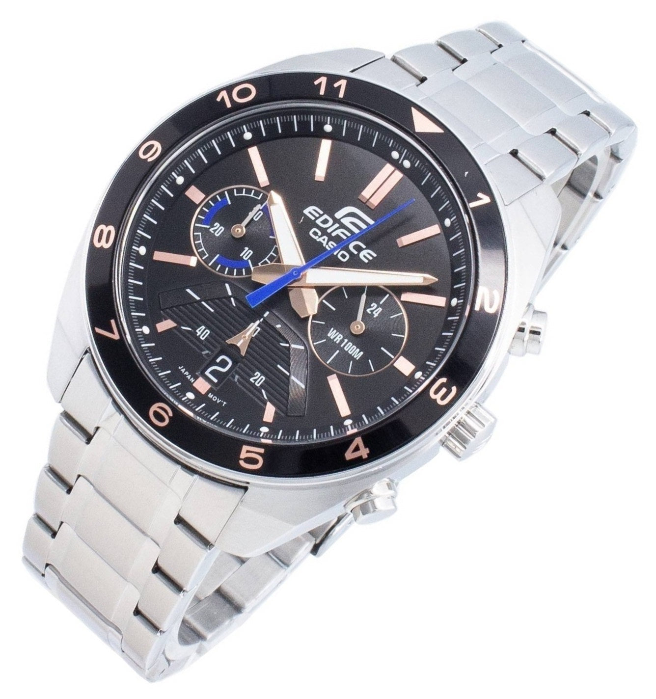 Casio Edifice EFV-590D-1A Chronograph Stainless Steel Strap Watch For Men-Watch Portal Philippines