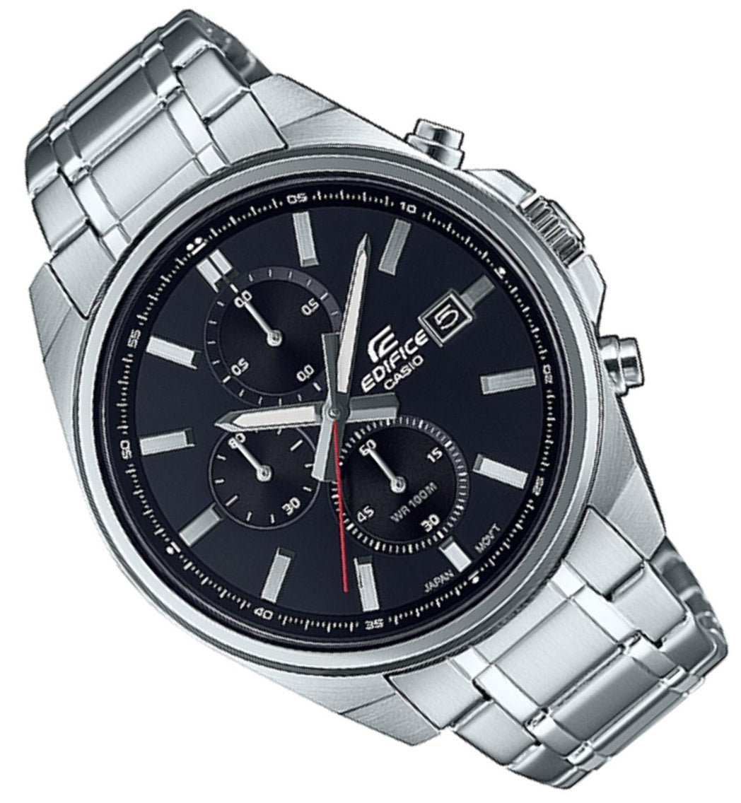 Casio Edifice EFV-610D-1A Chronograph Stainless Steel Strap Watch For Men-Watch Portal Philippines