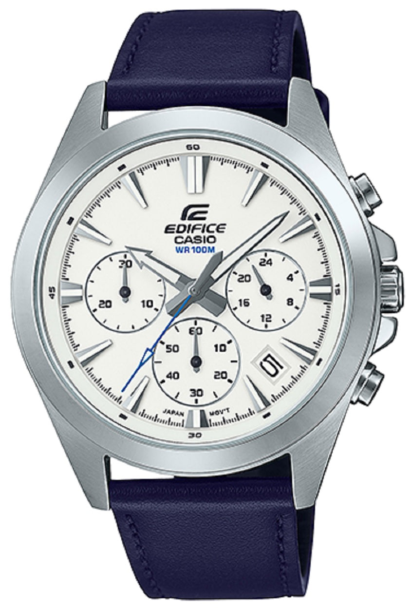 Casio Edifice EFV-630L-7A Chronograph Leather Strap Watch For Men-Watch Portal Philippines