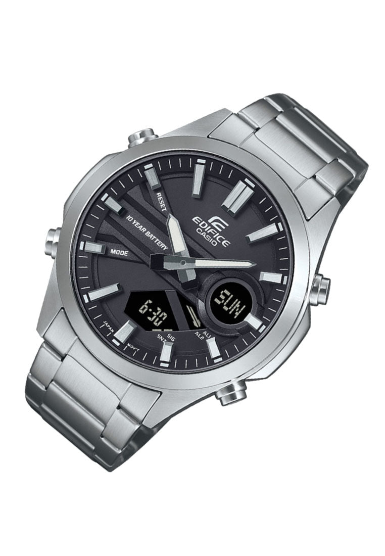 Casio Edifice EFV-C120D-1A Digital Analog Stainless Steel Strap Watch for Men-Watch Portal Philippines