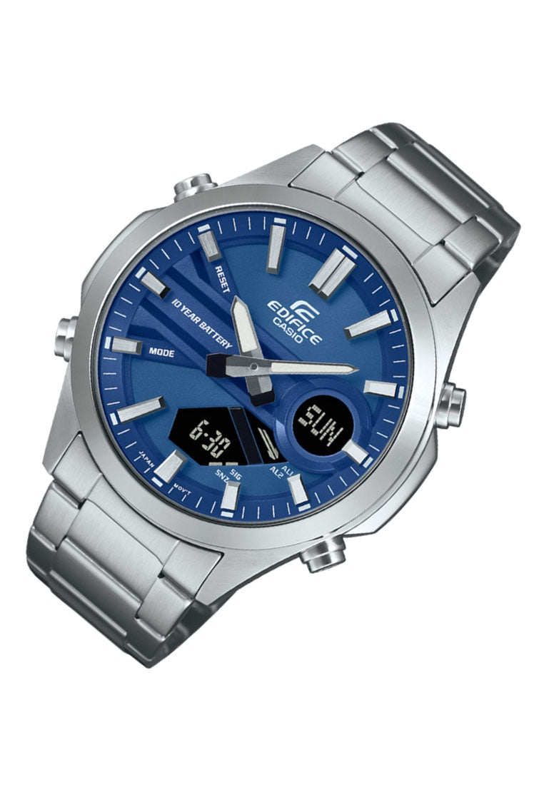 Casio Edifice EFV-C120D-2A Digital Analog Stainless Steel Strap Watch for Men-Watch Portal Philippines